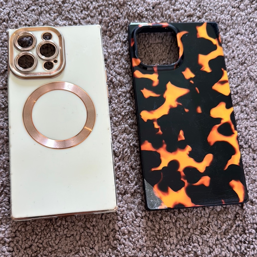 Dynamic Black and Orange Flame Phone Case for iPhones
